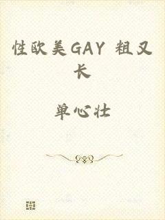 性欧美GAY 粗又长